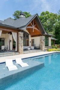 Living Stone Design+Build Pool side view