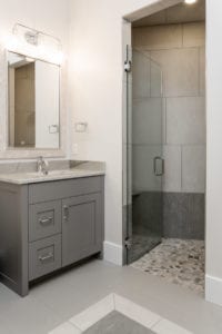 Living Stone Design+Build Bronder Walk In Shower