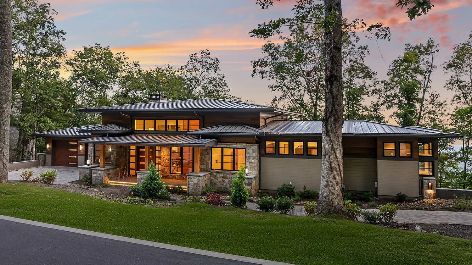 Prairie Modern Home with grass and sky behind